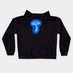 Blue mushroom Kids Hoodie